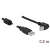 USB kabelis Delock USB-A - USB-B 0,5 m Juodas (84809)
