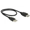 USB kabelis Delock USB-A - USB-A 0,5 m Juodas (83401)