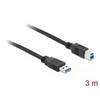 DELOCK Cable USB 3.0 Type-A male > USB 3.0 Type-B male 3.0m juodas