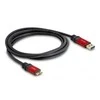 USB kabelis Delock USB-A - mikroUSB 3 m Raudona (82762)