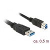 DELOCK Cable USB 3.0 Type-A male > USB 3.0 Type-B male 0,5 m juodas