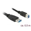 DELOCK Cable USB 3.0 Type-A male > USB 3.0 Type-B male 0,5 m juodas