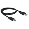 DELOCK Cable USB 3.0 Type-A male > USB 3.0 Type-A male 1,0 m juodas