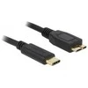 USB kabelis Delock USB-C - mikroUSB 1 m Juoda (83677)