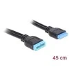 Delock prailginimo kabelis USB 3.0 kontaktų antraštė, vyriška / moteriška