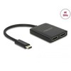 Delock Splitter USB-C - 2x HDMI 4K juodas