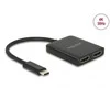 Delock Splitter USB-C - 2x HDMI 4K juodas