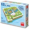 Dino Cube Dėlionė 12 dalių „Ūkyje“