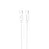 Dudao L4C USB-C / USB-C 30W kabelis 1.2m – baltos spalvos