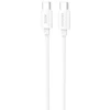 Dudao L4C USB-C / USB-C 30W 2m kabelis – baltos spalvos