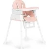 Rožinė ECOTOYS 3-in-1 sulankstoma vaikiška maitinimo kėdutė rožinė