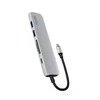 Epico 6in1 Aliuminio Hub 8K with USB-C connector - sidabrinis