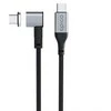 Epico Magnetic pintas įkrovimo laidas nuo USB-C iki USB-C 2 m pilkos spalvos