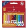 Plastikinės kreidelės Faber-Castell Grip, tribriaunės, 12 spalvų