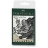 Faber-Castell - Pitt Artist Pen India rašalinis rašiklis, piniginė iš 8, juodas (167158)