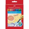 Faber-Castell - Sukamos vaškinės kreidelės - 12 vnt. kartoninėje dėžutėje (120003)