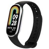 FIXED Silikoninis dirželis Silikoninis dirželis skirtas Xiaomi Mi Band 8 juodas