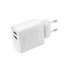 FIXED Dual USB Travel Charger 17W, Baltas | Pataisyta