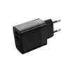 Fixed USB 17W + kabelis USB/microUSB, juoda
