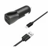 Įkroviklis Fiksuotas Rinkinys automobilinis įkroviklis FIXED su 2xUSB išvestimis ir USB/Lightning laidu, 1 metras, MFI, 15W išmanusis greitasis įkrovimas, juodas