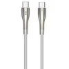 Forever Sleek kabelis USB-C - USB-C 1,0 m 60W baltos spalvos