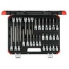 GEDORE Raudona screwdriver socket set, 1/2 (juodas/red, 32 pieces, TORX, in case) 3301577