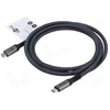 Goobay USB-C laidas, USB4, 1.8 m, juodas/Sidabrinis | USB-C į USB-C