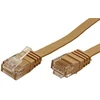 Goobay Apvalus apvalus pleistras. Cat6 U/UTP flach bn 10,0m - hell braun - 95881