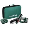 Šakų genėjimo grandininis pjūklas Metabo MS 18 LTX 15; 18 V; 1x2,0 Ah akum.; 15 cm juosta