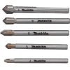 Grąžtas Makita Grąžtų rinkinys stiklui ir plytelėms: 4x51mm, 5x51mm, 6x58mm (2x), 8x58mm E-25410