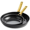 Green Pan Žalias Pan Keptuvė Greenpan GreenPan Padova Reserve 2pc Frying Pan Set 20+26cm Juodas