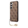 Dėklas GUESS GUHCS23SGF4GBB S23 S911 BRONZE/BROWN HARDCASE 4G CHARMS COLLECTION