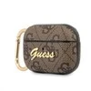 Dėklas GUESS GUAP4GSMW AIRPODS PRO COVER BRONZE/BROWN 4G SCRIPT METAL COLLECTION