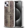 Dėklas GUESS GUHCP15SH4SH4SGW IPHONE 15/14/13 6.1 "BROWN / BROWN HARDCASE IML 4G GOLD STRIPE