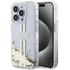 Dėklas GUESS GUHCP15LLFCSEGT IPHONE 15 PRO 6.1 "SKAIDRUS KIETAS DĖLĖLIS SKYSTOS BLIGAUS AUKSO JUOSTOS