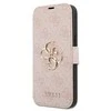 Dėklas Apple iPhone 13 Pro Max Guess Book 4G Big Metal Logo (GUBKP13X4GMGPI) rožinės spalvos