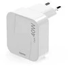 Hama 40W GaN 2x USB-C balta składana