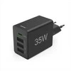 Hama 35W PD/QC 1x USB-C, 3x USB-A, juoda