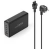 Hama stacja ładująca o mocy 240w,4x usb-c, 1x usb-a, juoda