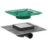 Hansgrohe dušas traps RainDrain Spot, 150x150 mm, horizontāls, resti no otras puses var flīzēt