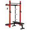 Sieninis stumdomas treniruoklis su suoliuku KLT34 Raudonas HMS FITNESS