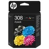 Hewlett Packard (HP) HP 308 Juodas/Tri-Color Ink Cartridge Combo 2 vnt.
