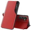 Hurtel Eco Leather View dėklas Samsung Galaxy S24 FE telefonui, raudonos spalvos