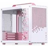Jonsplus Z20 Micro-ATX kompiuterio korpusas, mit Tragegriff – baltos spalvos/pink