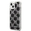 Apple iPhone 14 Karl Lagerfeld dėklas Liquid Glitter Monogram juodos spalvos