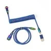 Klaviatūros laidas Keychron Premium Coiled (Mėlynas)