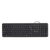 Powerton LIFE SLIM Klaviatūra su laidu (USB) US, juoda