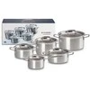 Virtuvės Indų Rinkinys - Le Creuset 3-Sluoksnis 5-Dalių Nerūdijančio Plieno Puodų Rinkinys