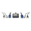 Level One LevelOne KVM Switch 2-Port USB VGA Kabelis audio support sw