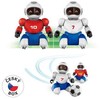 MaDe 00925 - „Zigybot“ nuotolinio valdymo robotas futbolas, 2 vnt. + 2 vartai, 36 x 24 cm